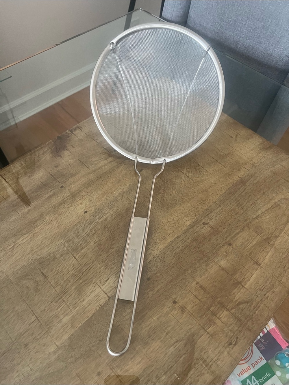 6-3/4" Stainless large Steel Mesh Skimmer Strainer - Silver
